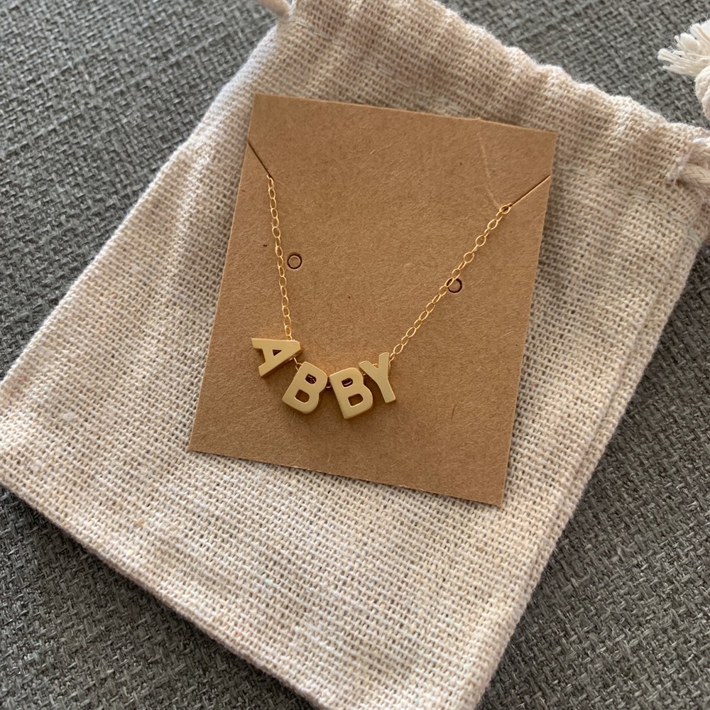 “Abby” initial necklace